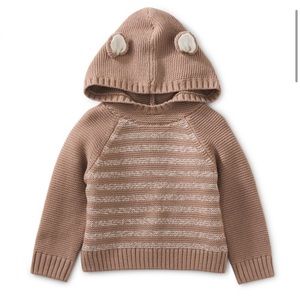 Tea Collection Baby Size 6-9 Months Bear Ears Baby Sweater in Brown